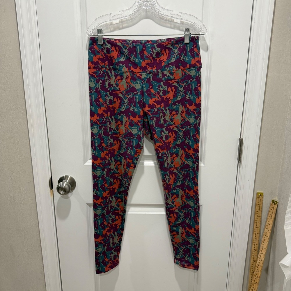 Soft Surroundings Womens Leggings Abstract Floral Print Multicolor‎ Medium